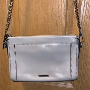 Leather Crossbody Bag with Chain Strap
